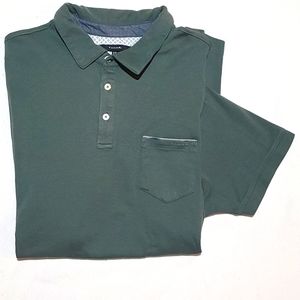 Men's Tahari Polo Green Pocket Cotton XX-LARGE Collared